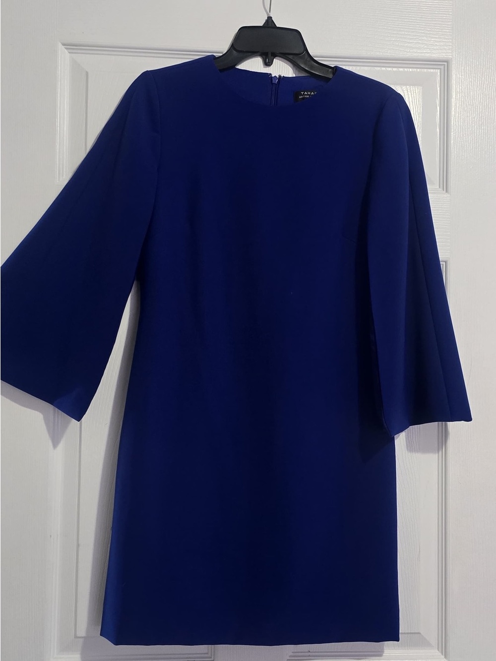 Tahari Cobalt Blue Long Sleeve Shift Dress